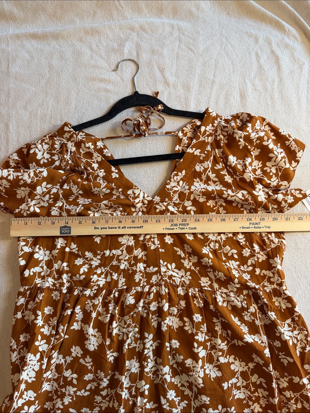 Old Navy Rust Floral V-Neck Midi Dress NWT - Picture 9 of 13